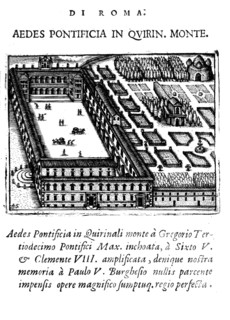 Palazzo Pontificio di Monte Cavallo, Papal Palace, Garden, Piazza del Quirinale, Rome, Italy,