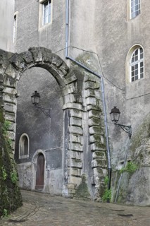 Old town gate in the Rue Large at Luxembourg, Grand Duchy of Luxembourg