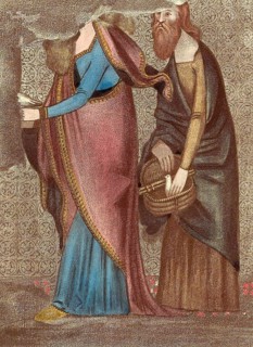 Sample of painting from St Stephen's Chapel, old Palace of Westminster, London, England, United