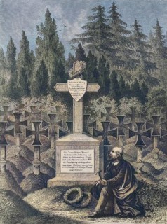 The grave of Friedrich Ludwig Weidig, 1791-1837, German Protestant theologian, pastor, activist,