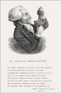 German cartoon on Robespierre, 1758, 1794, French Revolution