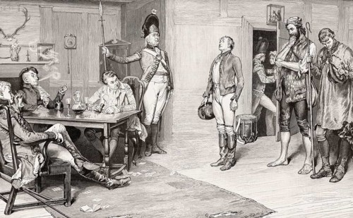 Recruitment of a soldier, 18th century, Germany