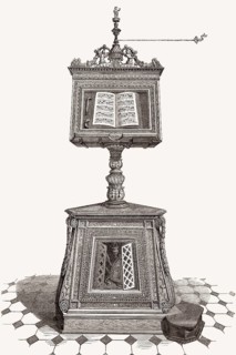 Rednerpult, Lesepult, Santa Maria in Organo, römisch-katholische Kirche in Verona, Norditalien, 17.