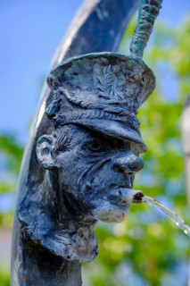 Karl Valentin Fountain by Ernst Andreas Rauch, 2004, Viktualienmarkt, Munich, Upper Bavaria,