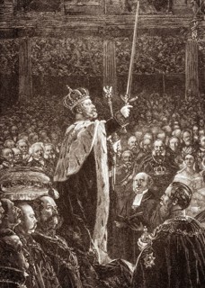 Coronation of William I as King of Prussia at Königsberg Castle in 1861
