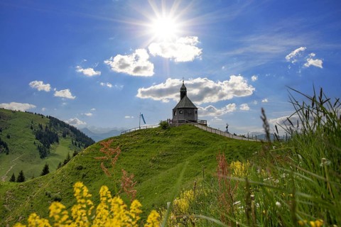 Holy Cross Chapel on Wallberg above Tegernsee in Bavaria, Germany