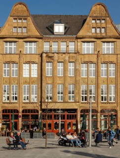 Market square in the old town of Castrop-Rauxel, North Rhine-Westphalia, Ruhr area, Germany