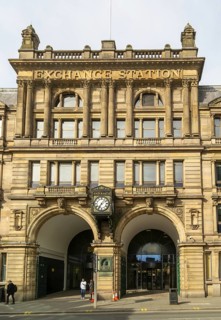 Exchange Station railway building, Tithebarn Street, city centre Liverpool, England, UK architect