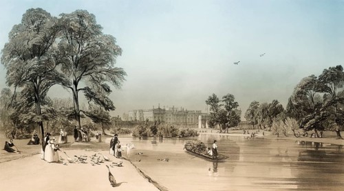 St James's Park, Buckingham Palace, London, England, after Thomas Shotter Boys, 1842