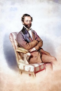 Karl Theodor von Mandell, around 1850 in Graz, Historical, digitally restored reproduction from a