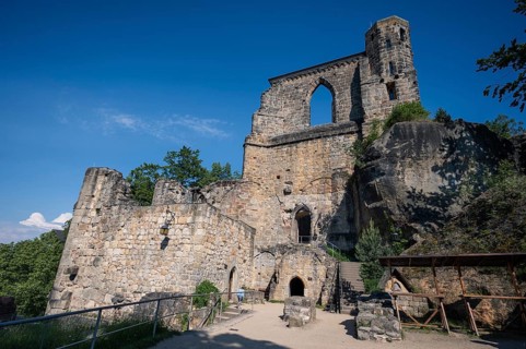 Ruins of castle Oybin in Germany