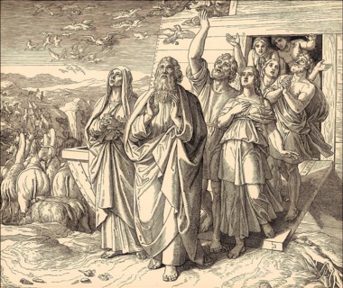 Noah Exits the Ark, Old Testament, by Julius Schnorr von Carolsfeld, 1860