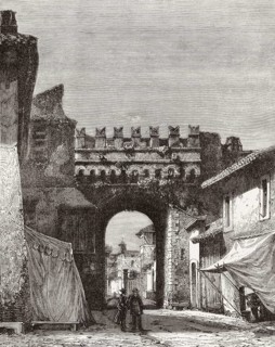 Porta Settimiana, Trastevere, Rome, Italy, 19th Century