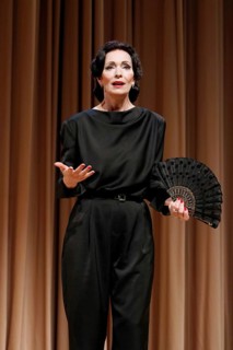 Katja Weitzenböck as Maria Callas at the photo rehearsal for Meisterklasse at the Komödie am