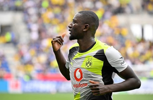 Jubel Freude Emotion Serhou Guirassy Borussia Dortmund BVB (09) Fußball Bundesliga, PreZero Arena,