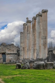 Excavation site site of the ancient city of Aphrodisias, Temple of Aphrodite, today's city of