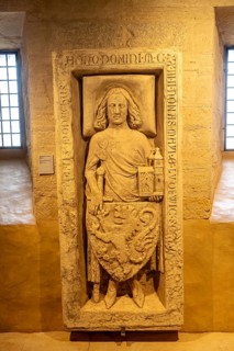 Tomb slab of Louis the Springer in the Wartburg in Eisenach, Thuringia, Germany