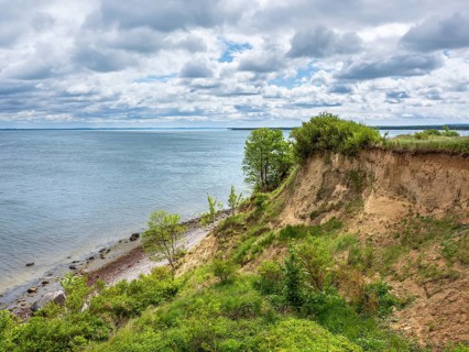 View of the cliffs and the Baltic Sea, Boltenhagen, Mecklenburg-Western Pomerania, Germany