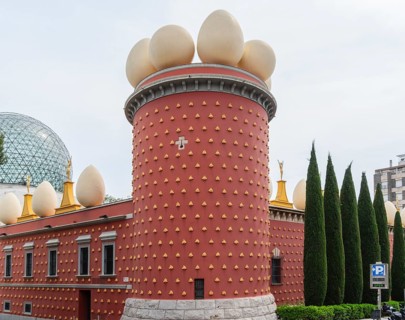 View of the Teatre-Museu Dalí in Figueras, Spain
