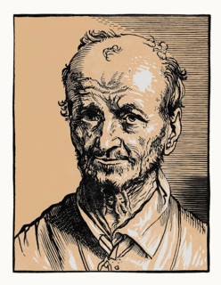 Portrait of an old man, by Jan Lievens, 17th century, digitally restored