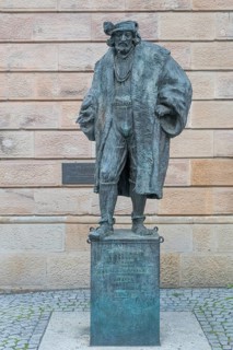 Monument by the Kulmbach painter Hans süß, 1876-1922, Kulmbach, Upper Franconia, Bavaria, Germany