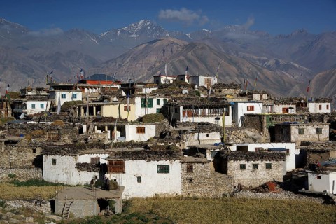 View of Nako village, Kinnaur district, Himachal Pradesh state, India, Nako, India