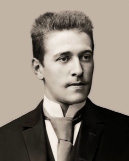 Hugo von Hofmannsthal, 1874-1929, Austrian novelist and poet, digital edited according to a