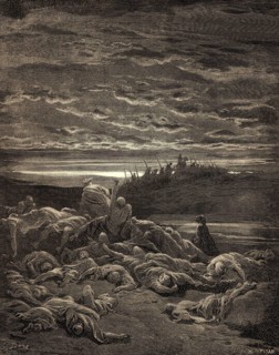 Death of the Sons of Gideon, Old Testament, Gustave Doré, 1863