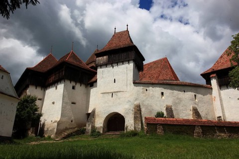 Romania, the fortified church of Viscri, German German Weisskirch a town in the district of Brasov,