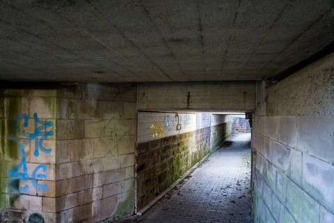 Pedestrian tunnel under the railway line, Hümme, Trendelburg, Hesse, Germany