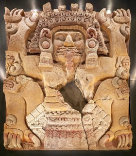 Archaeological site and museum of Templo Mayor, Mexico City, Mexico Monolith relief figure of