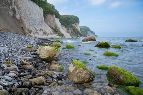 Beautiful stones on the Baltic sea beach