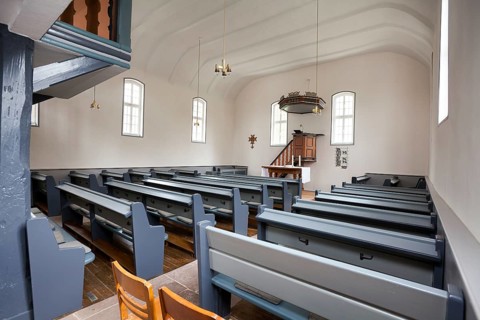 Huguenot church Kelze, Hofgeismar, Weserbergland, Hesse, Germany