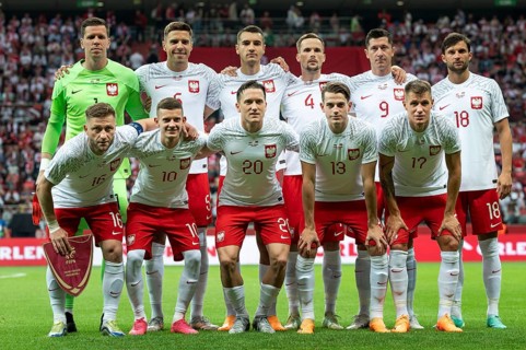 WARSAW, POLAND - JUNE 16, 2023: Friendly football match Poland vs Germany 1:0. Group picture team