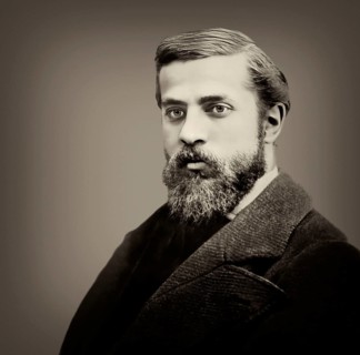 Portrait of Antoni Gaudí i Cornet, 1852 – 1926, Catalan architect and designer from Spain, the