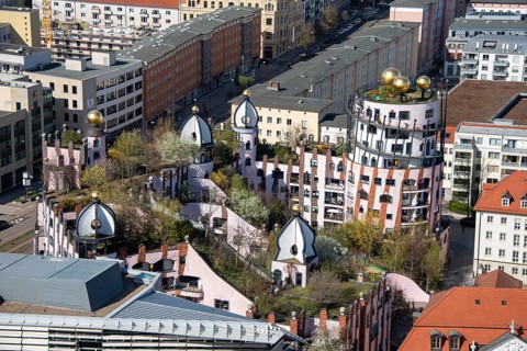 Hundertwasserhaus, Green Citadel, Magdeburg, Saxony-Anhalt, Germany
