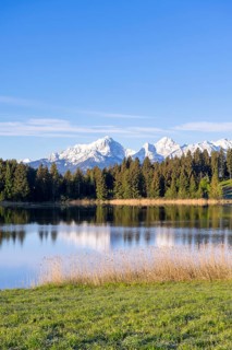 Hegratsrieder See near Füssen, Allgäu Alps, snow, Allgäu, Bavaria, Germany