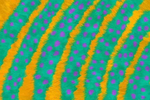 A vibrant abstract image featuring dynamic turquoise stripes interspersed with golden yellow and