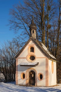 St Anthony's Chapel in winter, Kramsach, Hagau, Tyrol, Austria