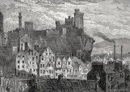View from the back of Shakespeare Square across Low Calton towards Edinburgh Jail, Edinburgh,