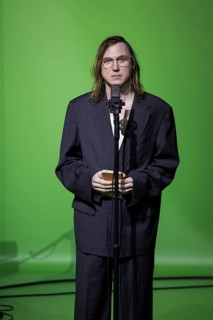 Lars Eidinger reads Hauspostille by Bertolt Brecht at Berlin's Friedrichstadtpalast on 20 January