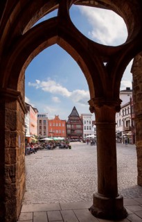 Market place, Minden, North Rhine-Westphalia, Germany