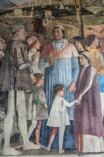 Camera degli Sposi, detail of a fresco by Andrea Mantegna, Palazzo Ducale, Mantua, Italy