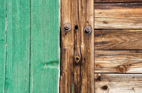 Wooden door, plank face