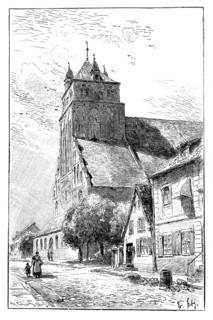 St Mary's Church in Greifswald, around 1900, Mecklenburg-Western Pomerania, Germany, reproduction