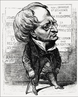 Henry-Bonaventure Monnier, 1799-1877, French playwright, caricaturist and actor, caricature by