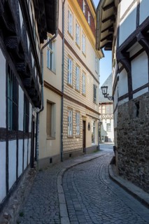 Half-timbered houses in the town centre of Wernigerode, Harz, Saxony-Anhalt, Germany
