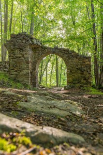 Ruins of the former Körse hilltop castle in Kirschau, Upper Lusatia, Saxony, Germany