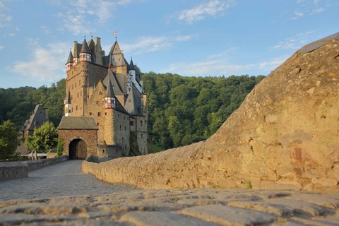 Eltz Castle built 12th century in the Moseleifel, Wierschem, Eifel, Rhineland-Palatinate, Germany