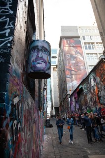 Go to page |12Next Graffiti art in Melbourne. Side streets in the centre CBD of Melbourne in